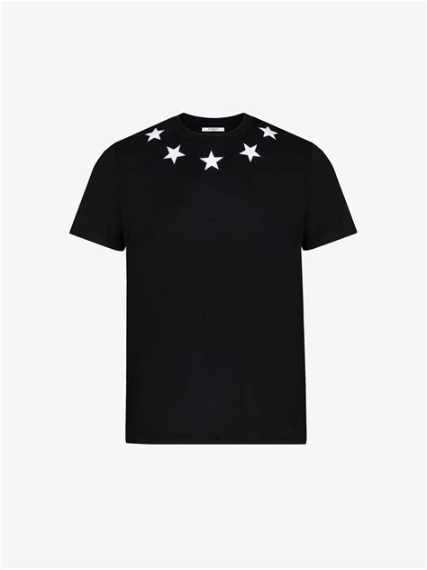 givenchy t shirt stars|givenchy distressed t shirt.